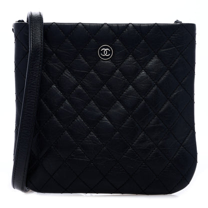 Chanel Aged Calfskin Quilted Crossbody Bag Black 1 of 9