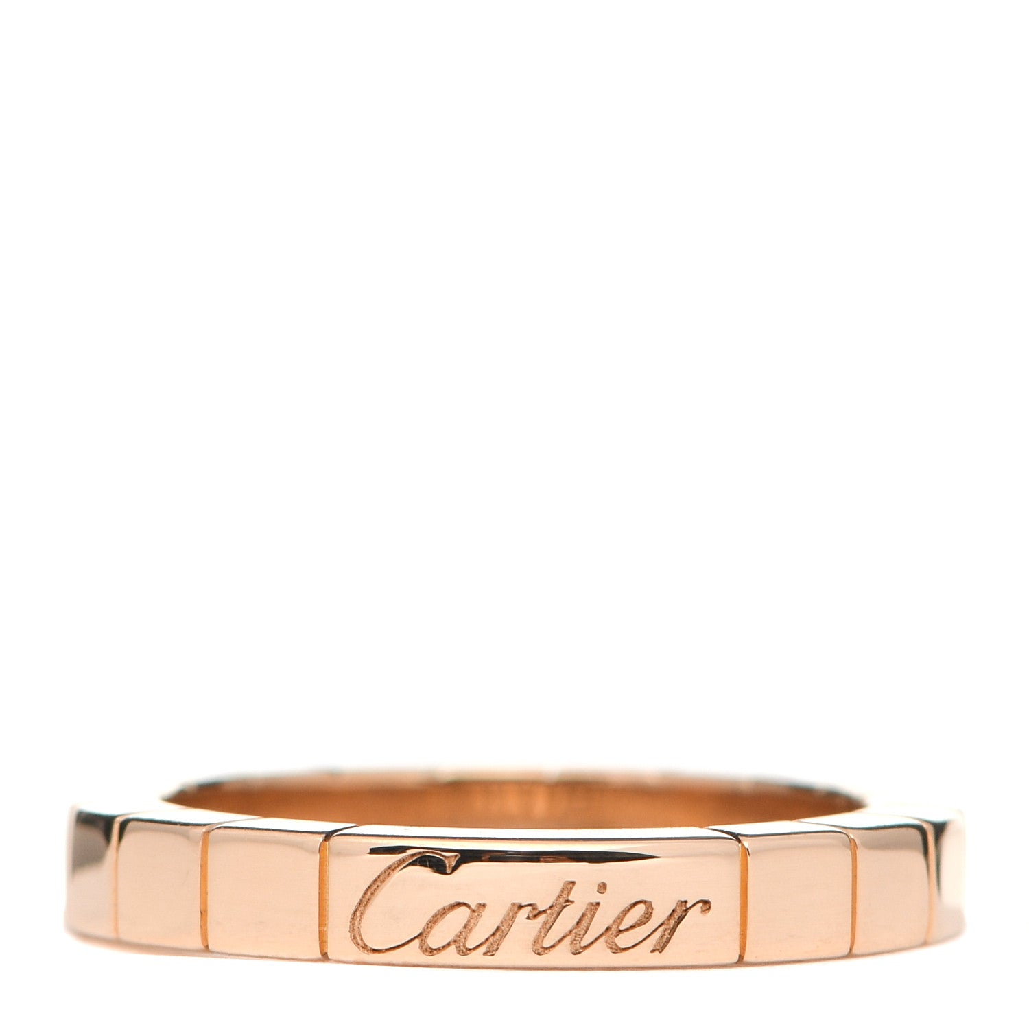 Cartier 18K Pink Gold 3mm Lanieres Ring 50 5.25 1 of 5
