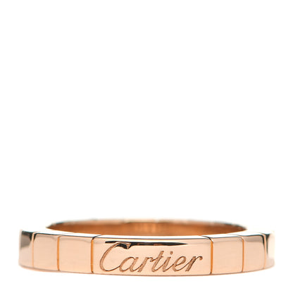 Cartier 18K Pink Gold 3mm Lanieres Ring 50 5.25 1 of 5
