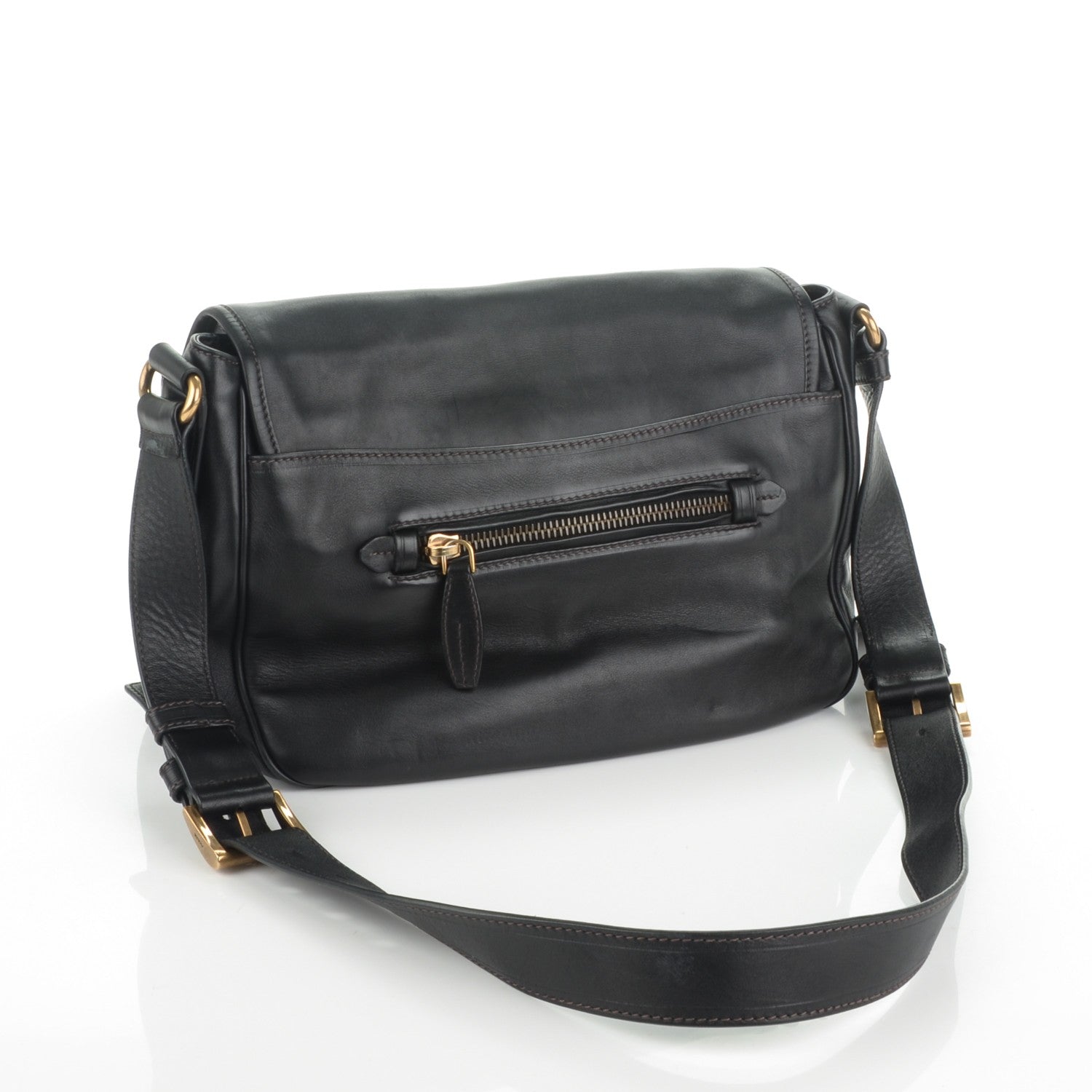 Prada Soft Calf Saddle Bag Nero Black 3 of 8