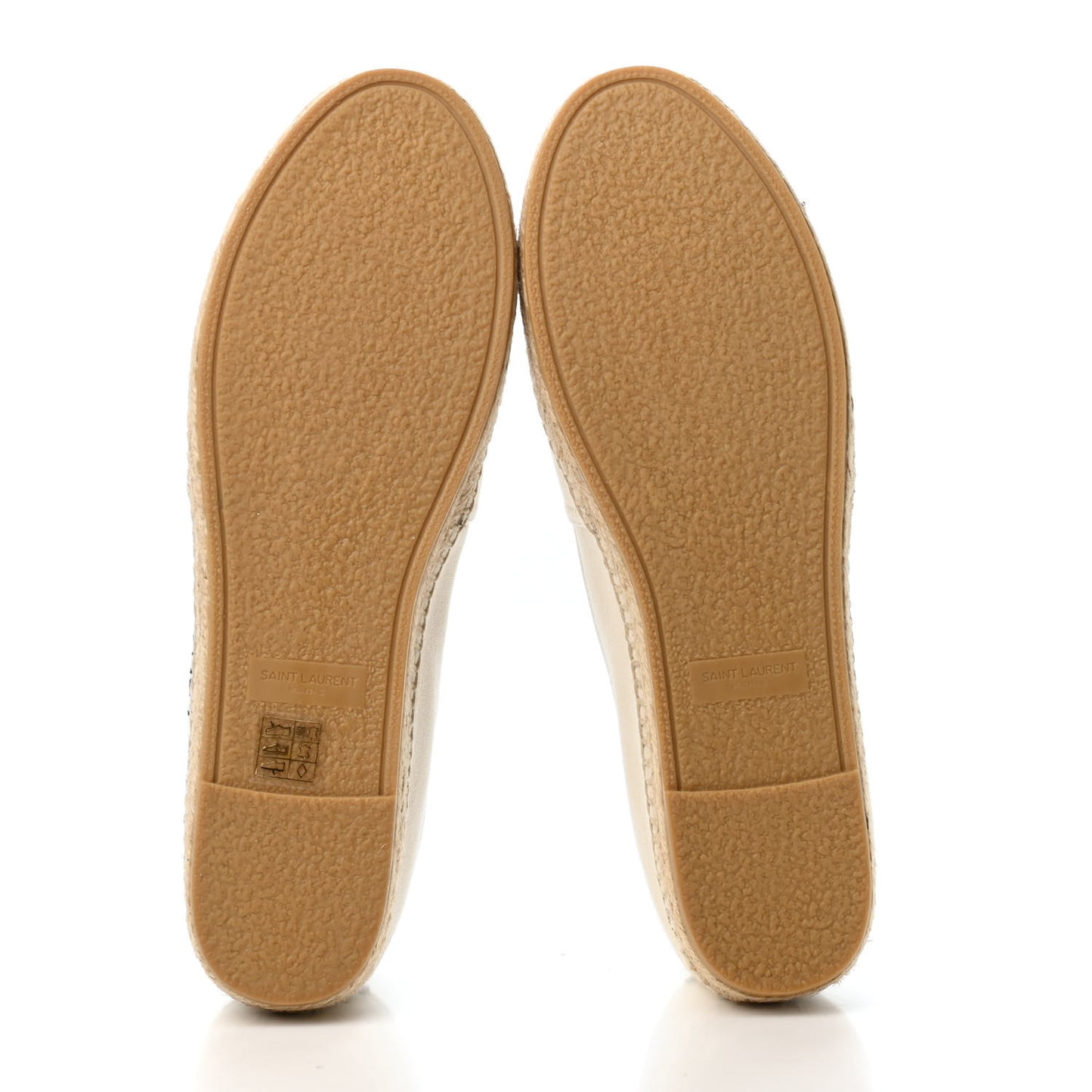 Canvas Nappa Elba Light Logo Embroidered Espadrilles 39.5 Panna