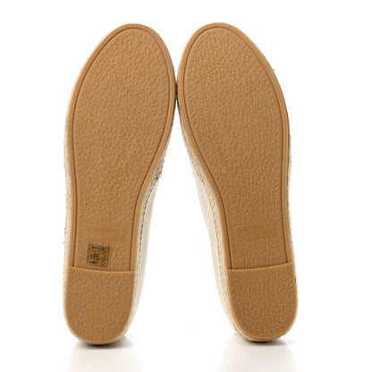 Saint Laurent Canvas Nappa Elba Light Logo Embroidered Espadrilles 39.5 Panna 4 of 4