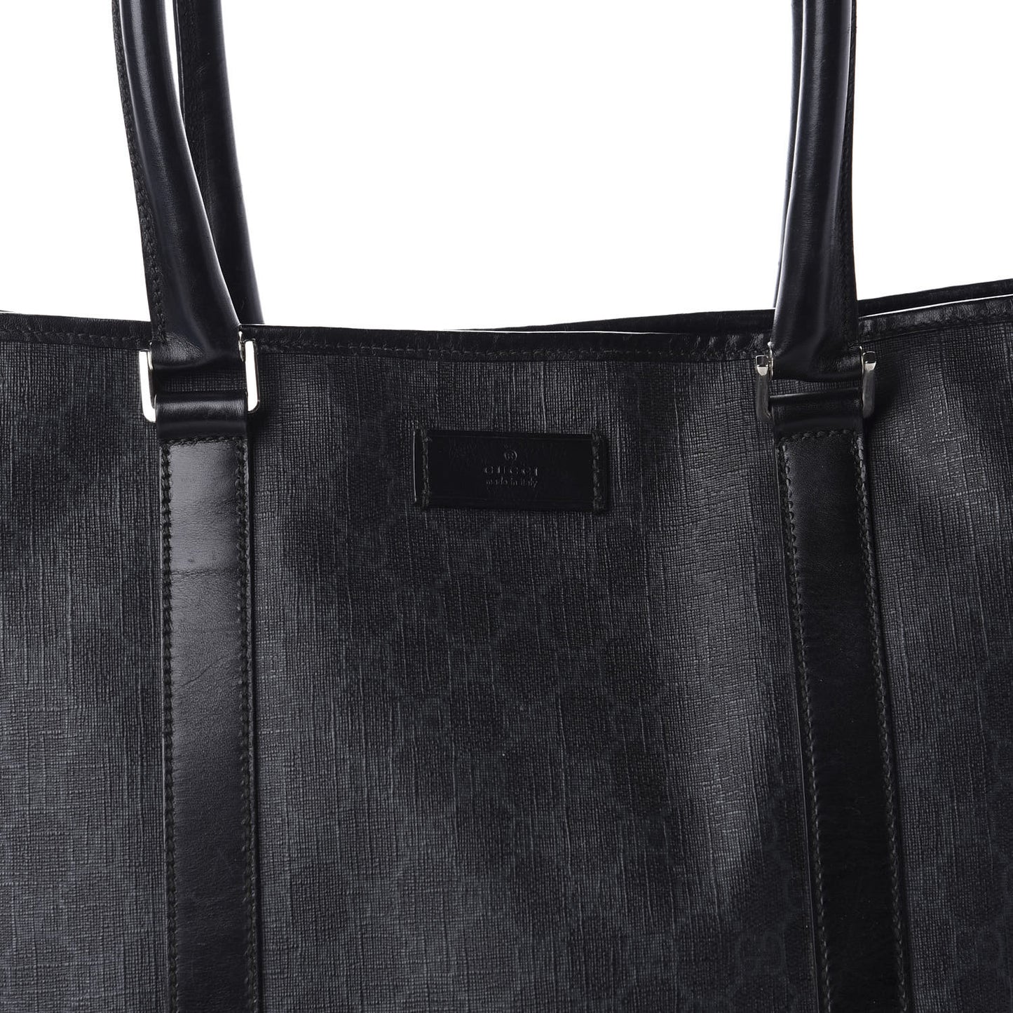 GG Plus Monogram Large Tote Black