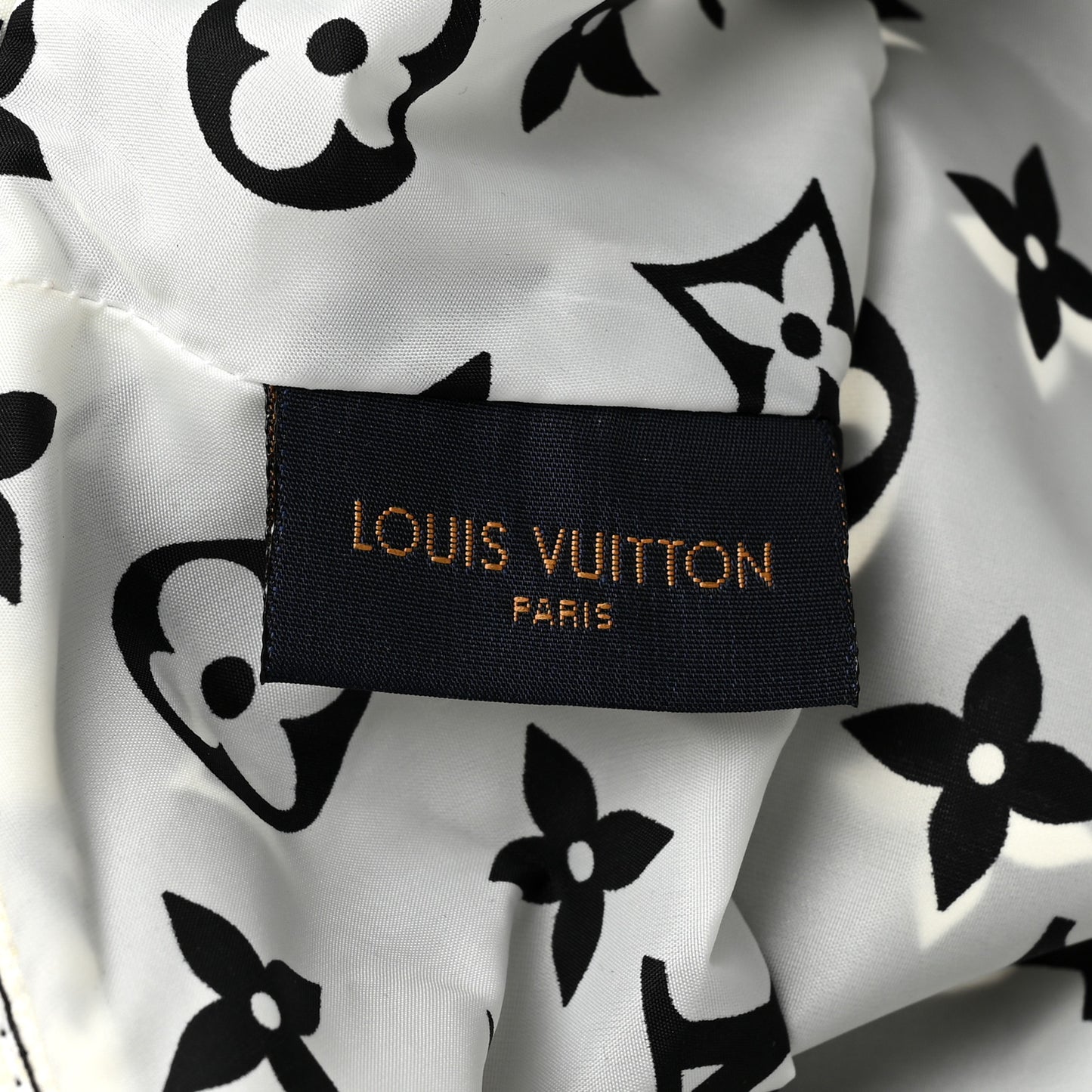 Nylon Monogram Reversible Bob Bucket Hat M Black White