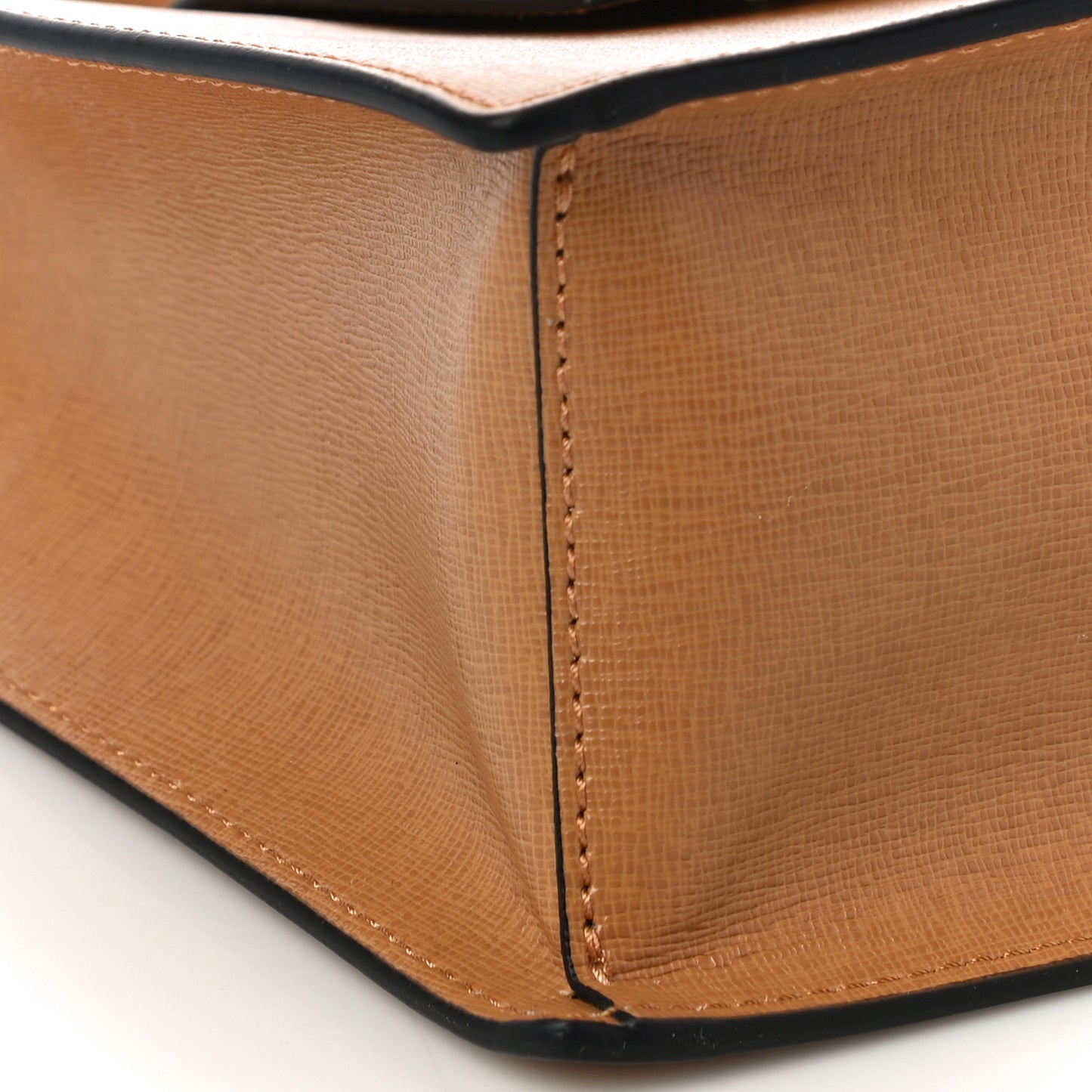 Saffiano Virtus Top Handle Shoulder Bag Camel