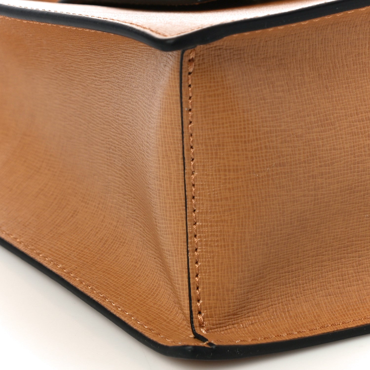 Versace Saffiano Virtus Top Handle Shoulder Bag Camel 8 of 9