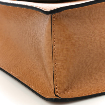 Versace Saffiano Virtus Top Handle Shoulder Bag Camel 8 of 9