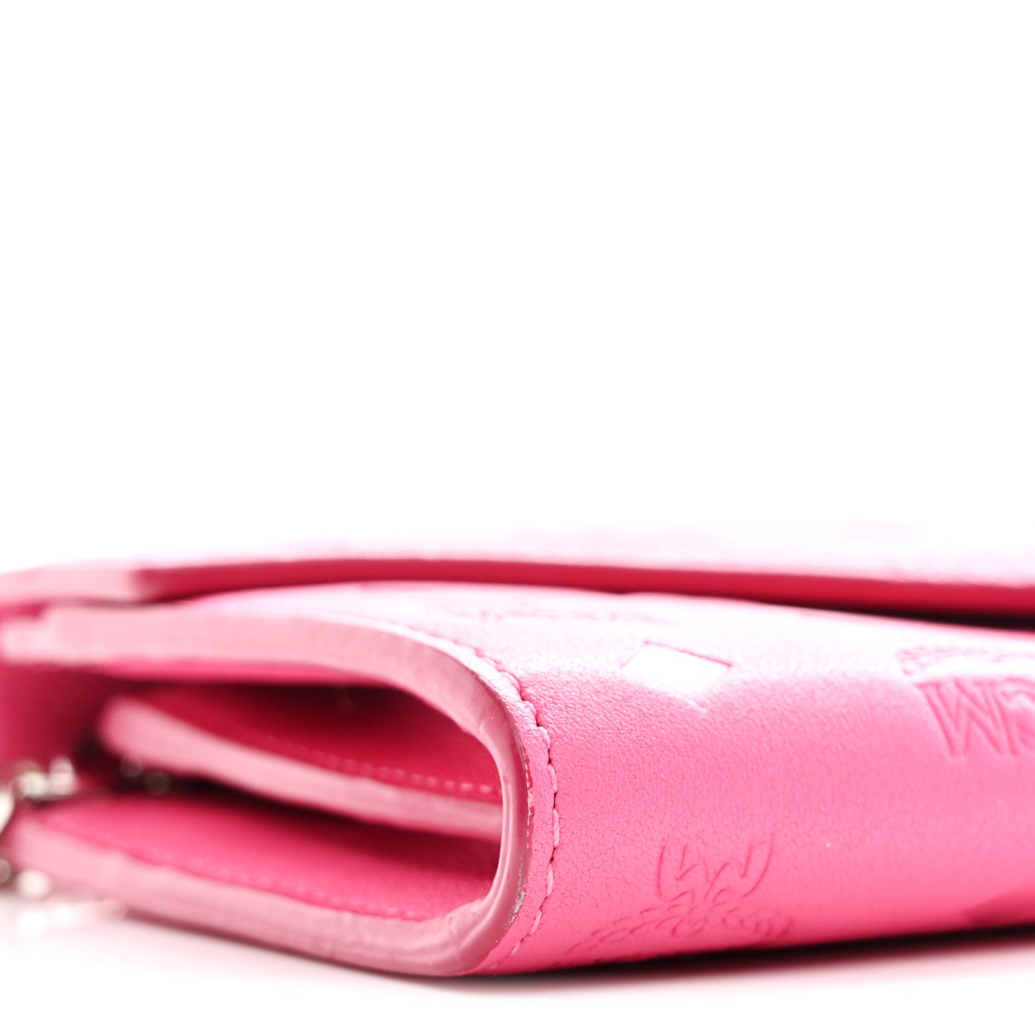 MCM Calfskin Ottomar Large Patricia Wallet On Chain Pink 10 of 12