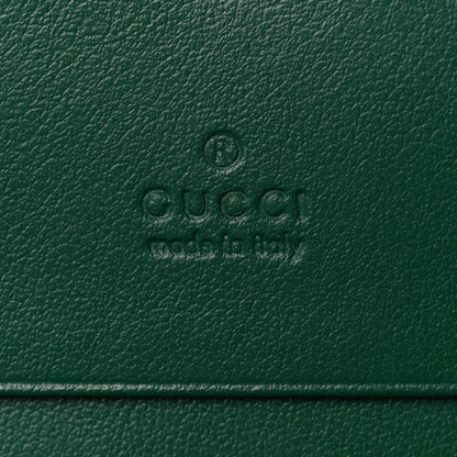 Gucci Calfskin Matelasse GG Marmont Card Case Wallet Emerald 6 of 7