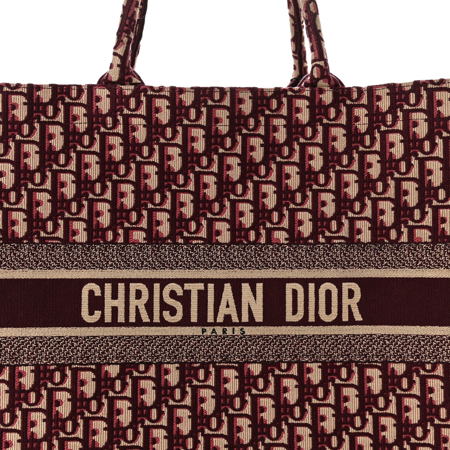 Oblique Large Book Tote Burgundy Multicolor
