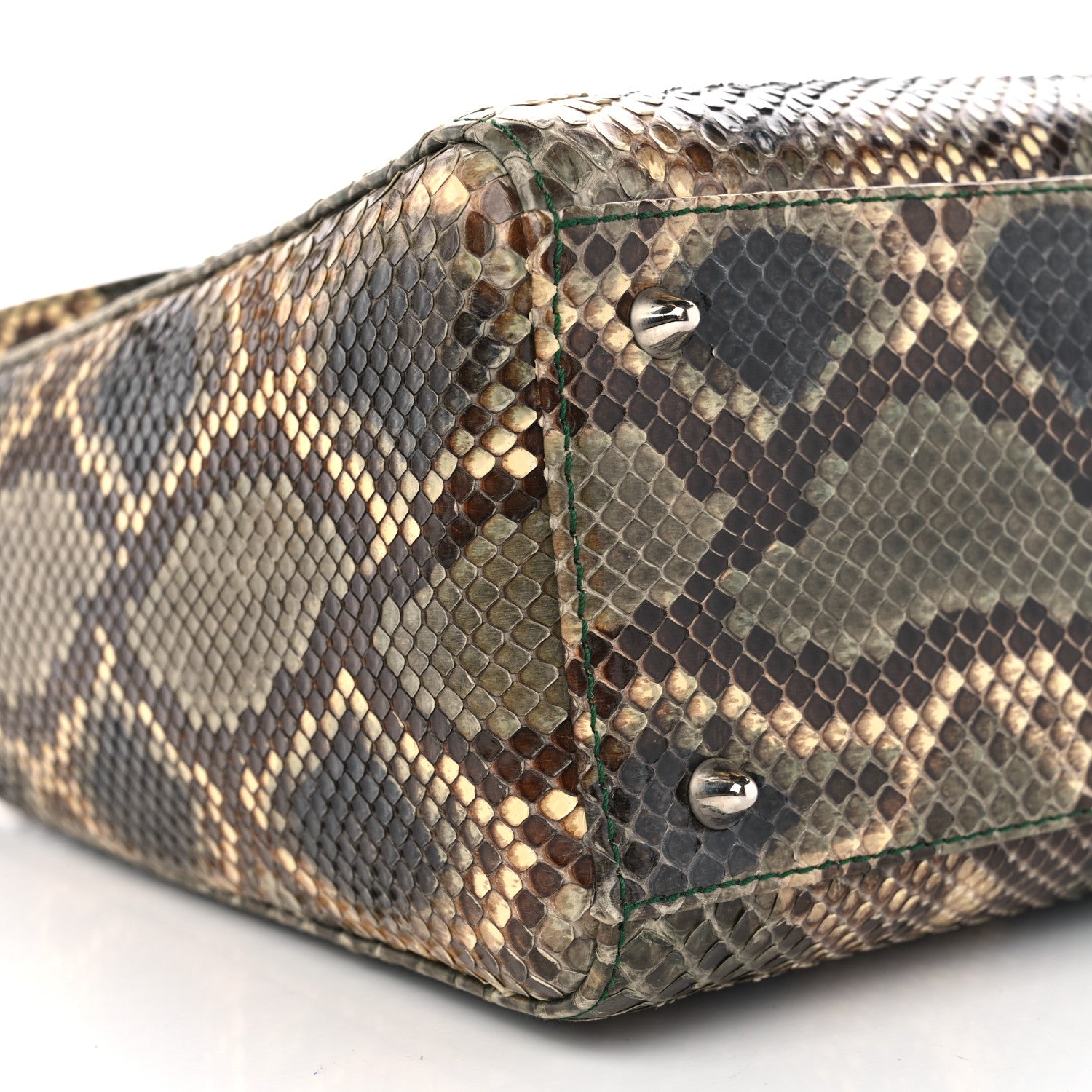 Christian Dior Snakeskin Medium Lady Dior Brown Multicolor 9 of 11