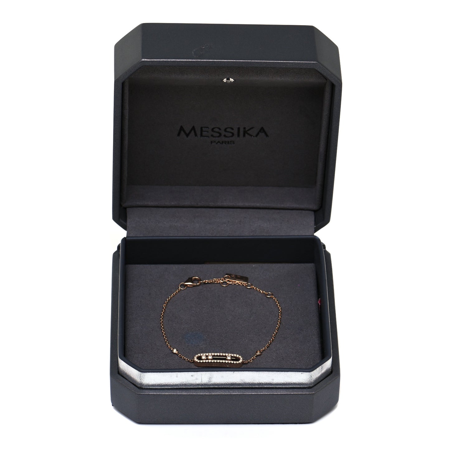 18K Rose Gold Diamond Pave Baby Move Classic Bracelet