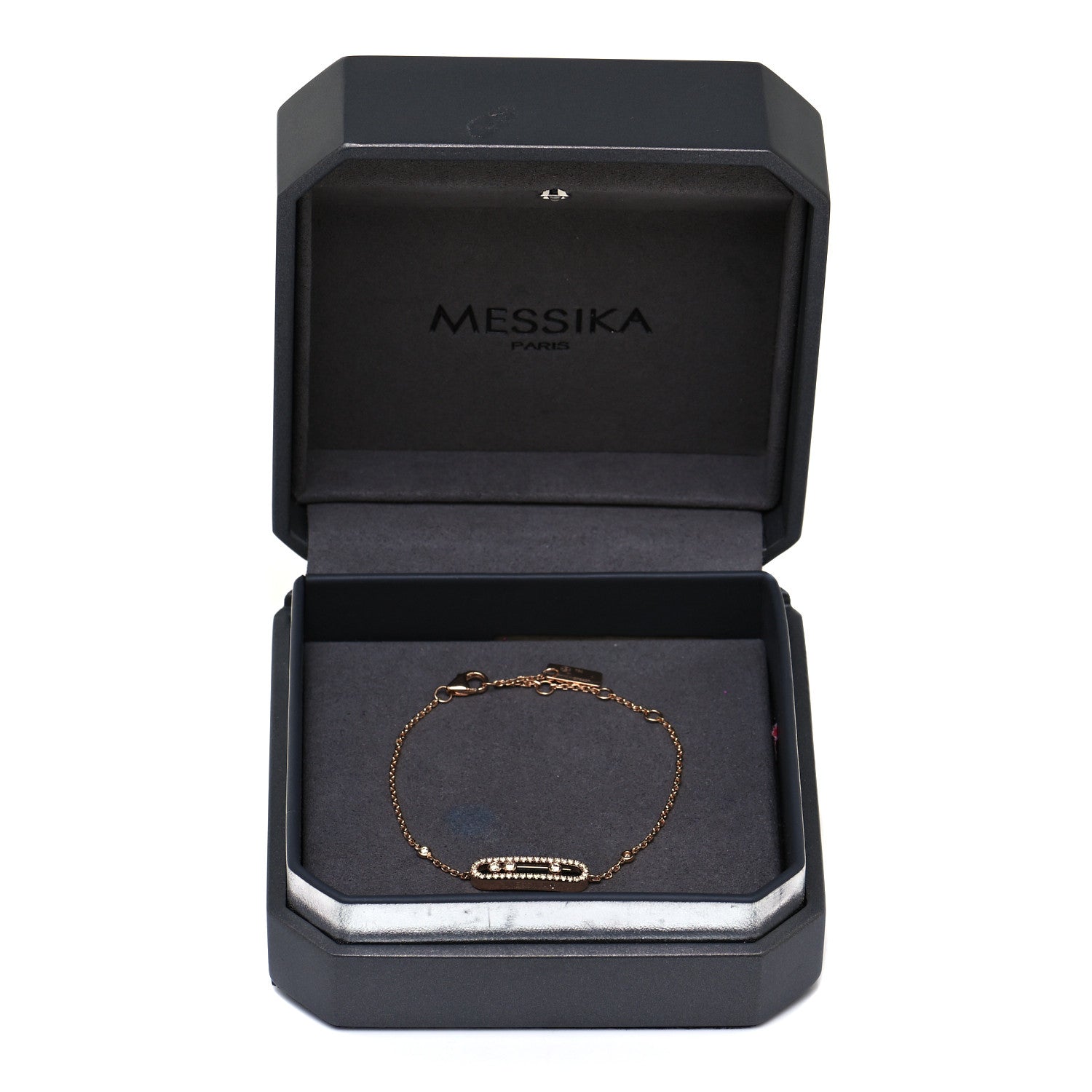 Messika 18K Rose Gold Diamond Pave Baby Move Classic Bracelet 7 of 8