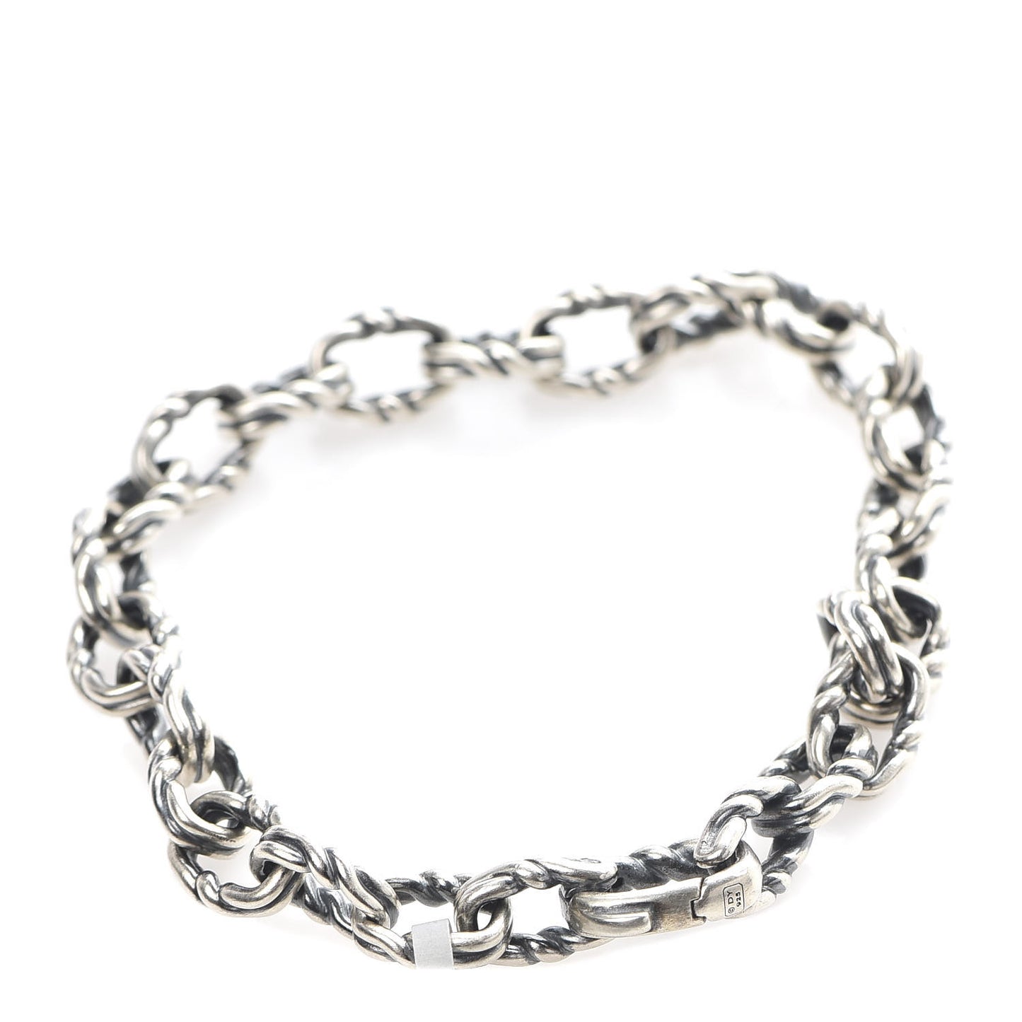 Sterling Silver 8mm Twist Link Chain Bracelet