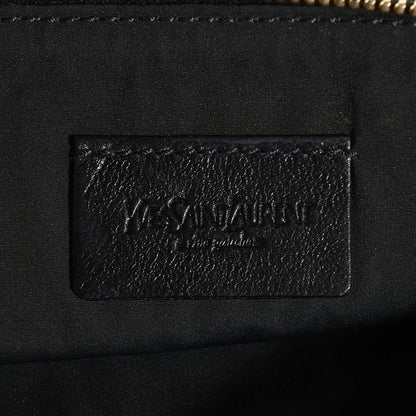 Saint Laurent Textured Patent Y-Mail Zip Clutch Black 7 of 8