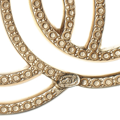 Chanel Crystal CC Brooch Light Gold 4 of 5