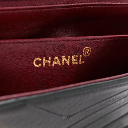 Chanel Lambskin Chevron Quilted Envelope Flap Black 6 of 12
