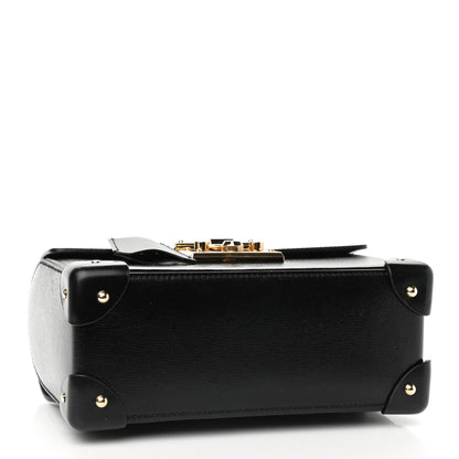 Gucci Calfskin Small Padlock Bamboo Shoulder Bag Black 4 of 9