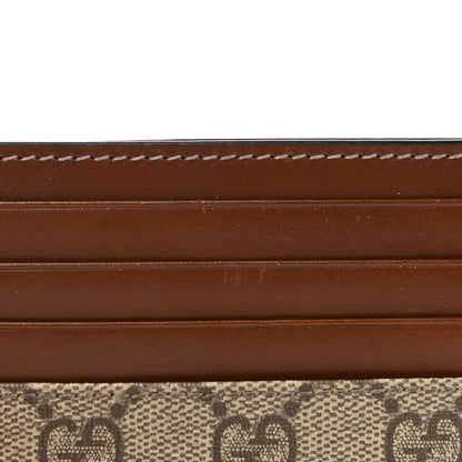 Gucci GG Supreme Monogram Calfskin Large Card Holder Beige Ebony Cuir 7 of 7