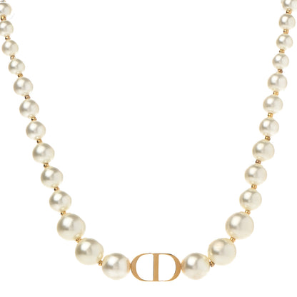 Christian Dior Pearl 30 Montaigne Choker Necklace Gold 1 of 5