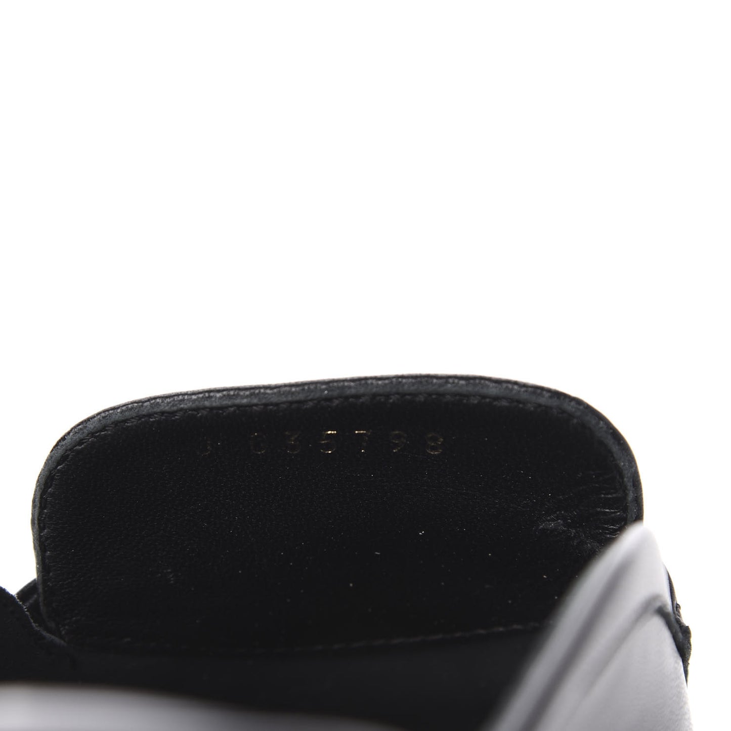 Lambskin Pearl CC Mules 36.5 Black