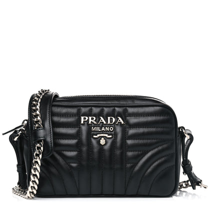 Prada Soft Calfskin Diagramme Crossbody Bag Black 1 of 5
