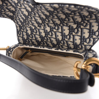 Christian Dior Oblique Saddle Bag Blue 5 of 10