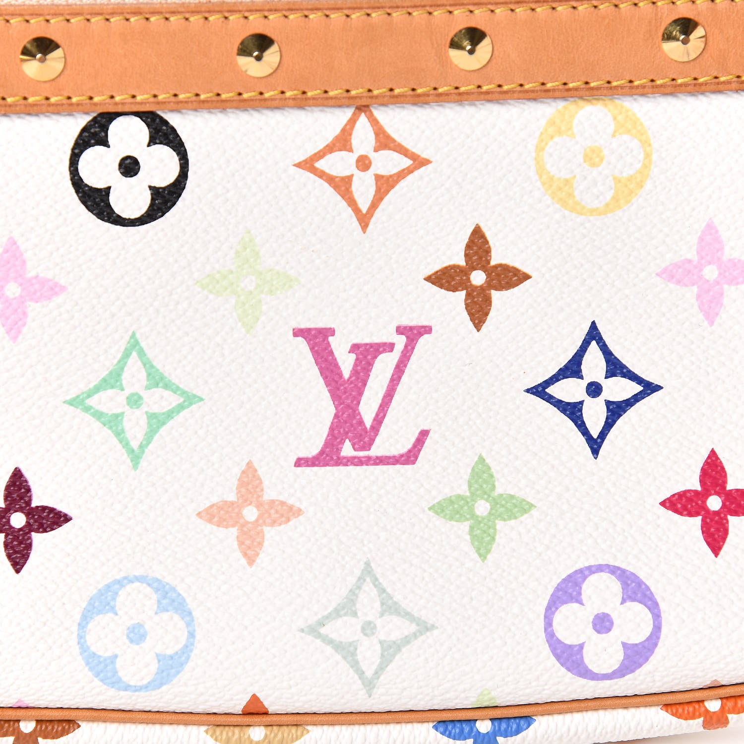 Louis Vuitton Monogram Multicolor Pochette Accessories White 9 of 13
