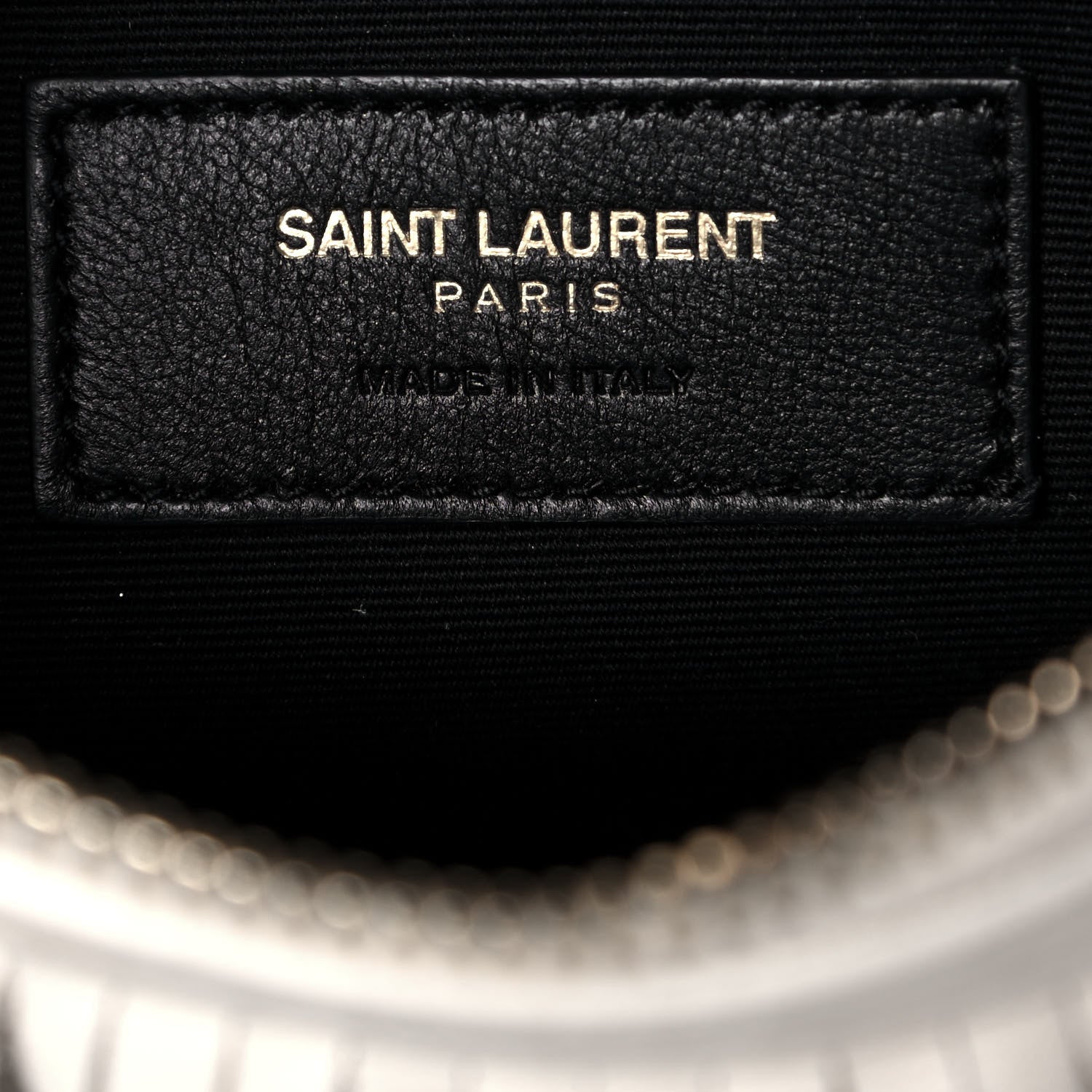 Saint Laurent Calfskin Small Emmanuelle Fringe Hobo Bag White 6 of 12