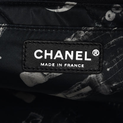 Chanel Aged Calfskin Chevron Large Big Bang Hobo Black 4 of 6