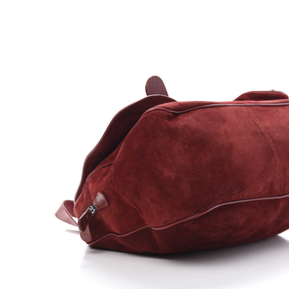 Christian Dior Suede Gaucho Double Saddle Bag Burgundy 6 of 13