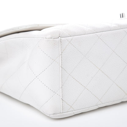 Chanel Caviar Quilted Maxi Single Flap White 12 of 17