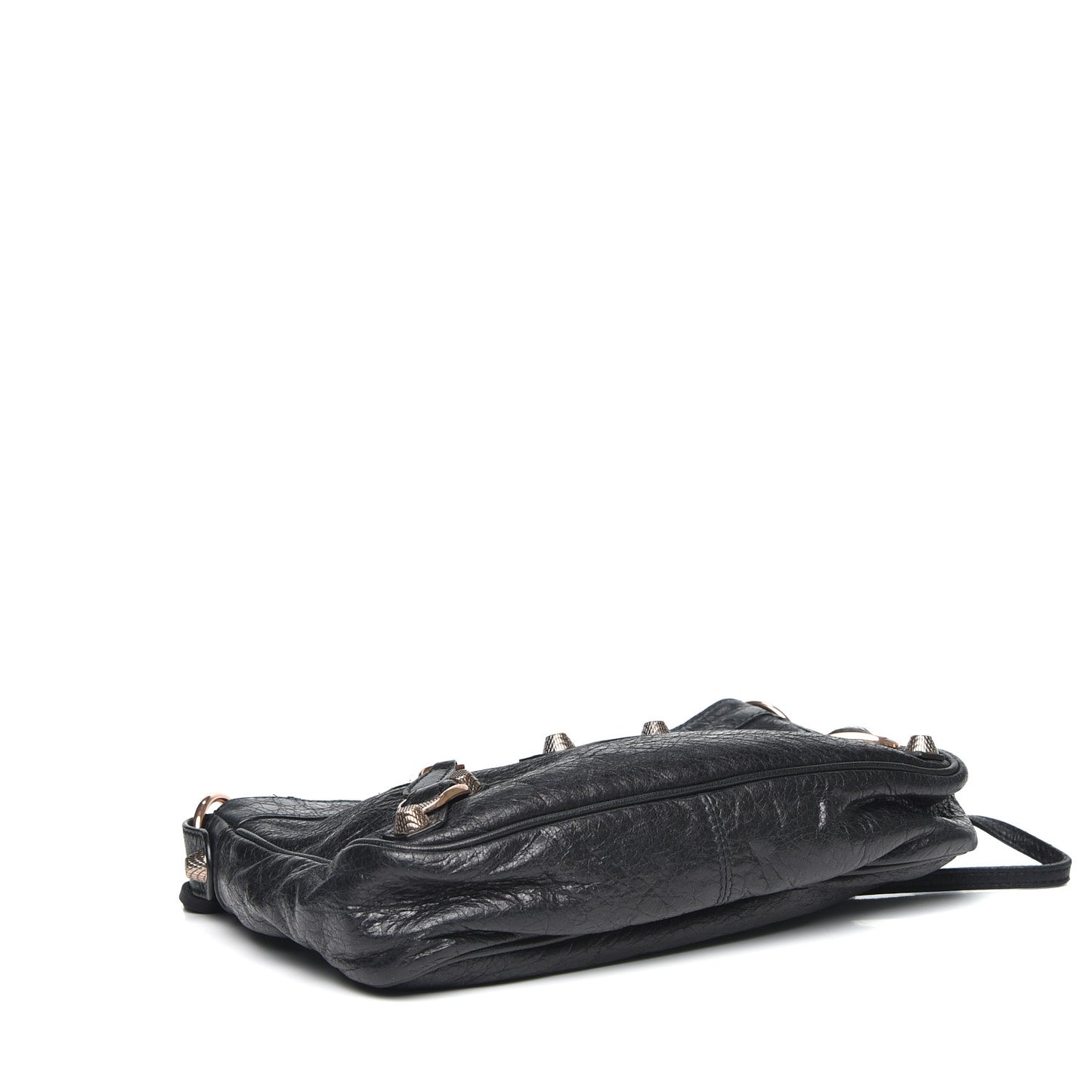 Agneau Giant 12 Rose Gold Hardware Hip Black
