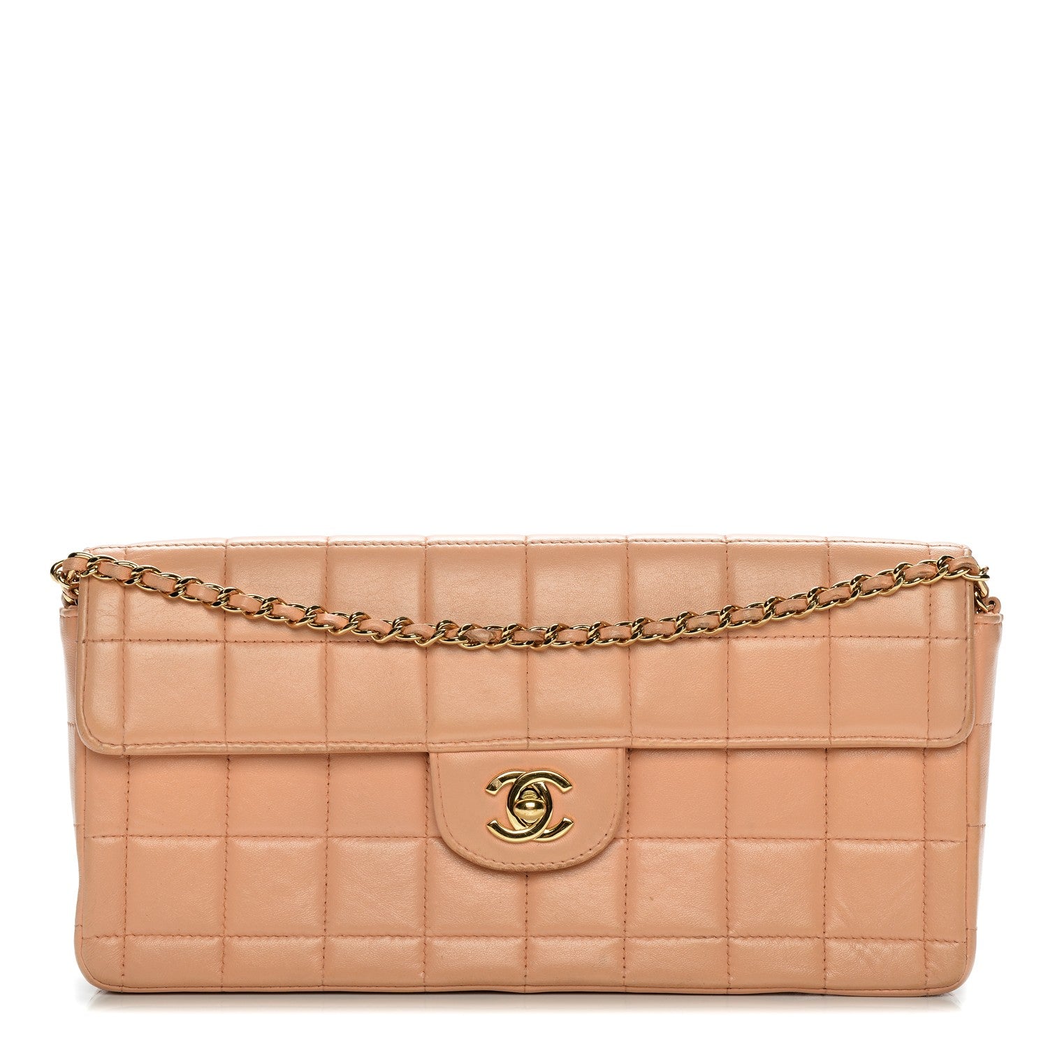 Chanel Lambskin East West Chocolate Bar Flap Pink 1 of 8