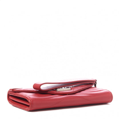 Louis Vuitton Calfskin New Wave Long Wallet Rouge 3 of 9