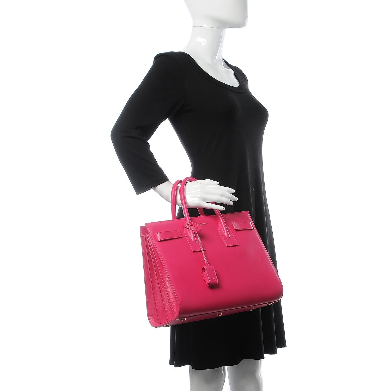 Saint Laurent Calfskin Small Sac De Jour Bubblegum 3 of 7