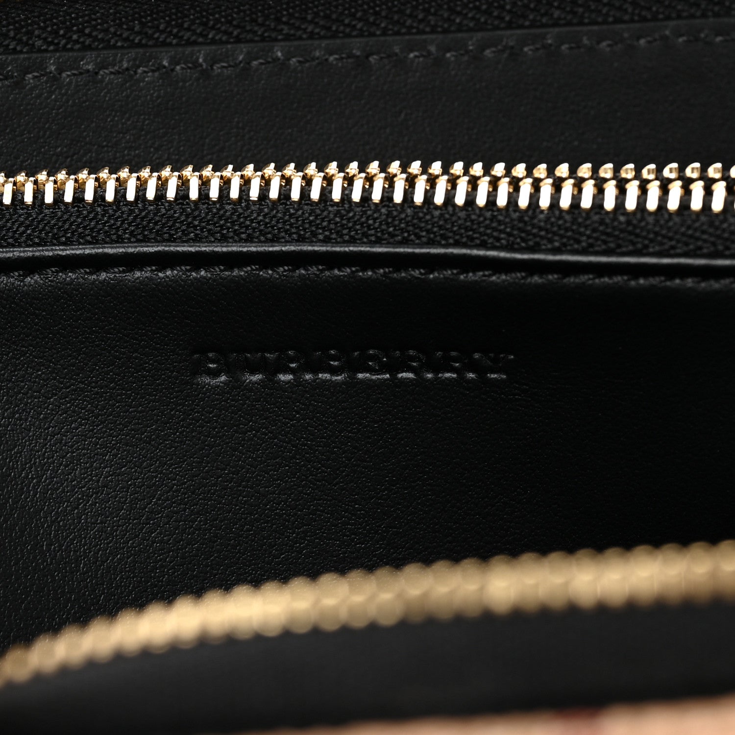 Burberry Haymarket Check Large Ziggy Zip Around Wallet Black 6 of 8