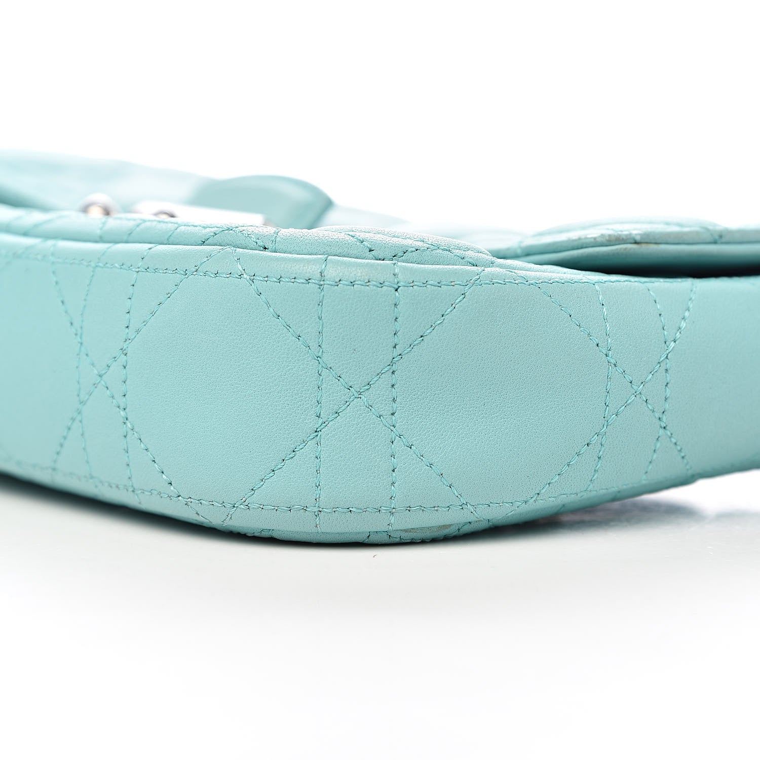 Christian Dior Lambskin Cannage Miss Dior Promenade Pouch Turquoise 10 of 11