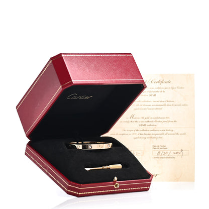 Cartier 18K Yellow Gold 4 Diamond LOVE Bracelet 16 5 of 5