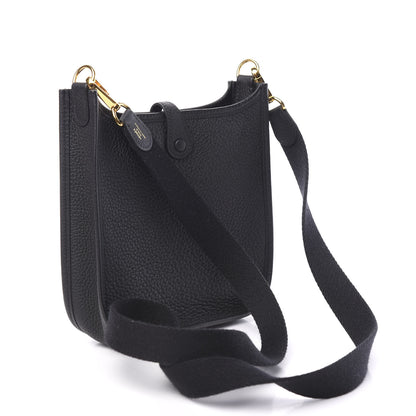 Hermes Taurillon Clemence Evelyne TPM Black 2 of 10