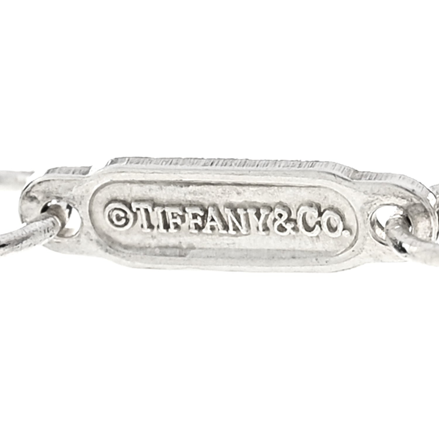 Tiffany Sterling Silver Letter C Disc Pendant Necklace 6 of 7