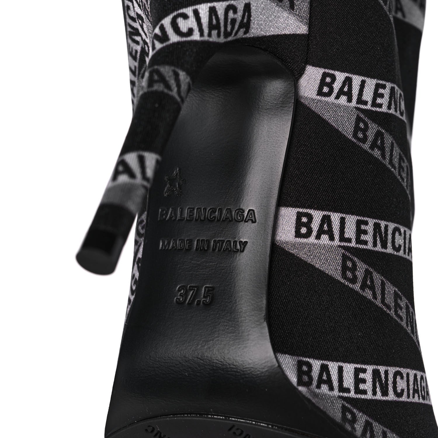 Balenciaga Spandex Losange Monogram 110mm Booties 37.5 Gris Black 6 of 7