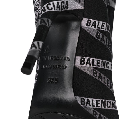 Balenciaga Spandex Losange Monogram 110mm Booties 37.5 Gris Black 6 of 7