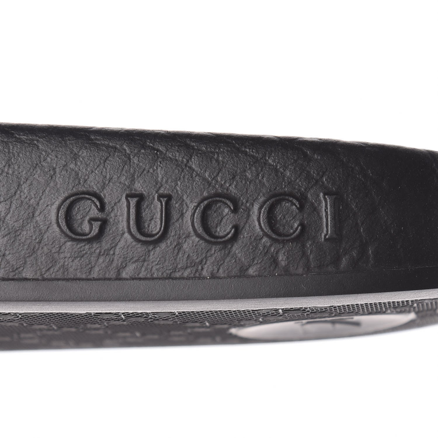Gucci X SEGA Supreme Canvas GUCCY Stars Womens Slide Sandals 34 Black Gold 7 of 8