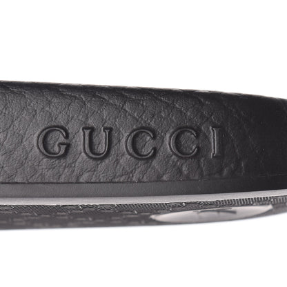 Gucci X SEGA Supreme Canvas GUCCY Stars Womens Slide Sandals 34 Black Gold 7 of 8