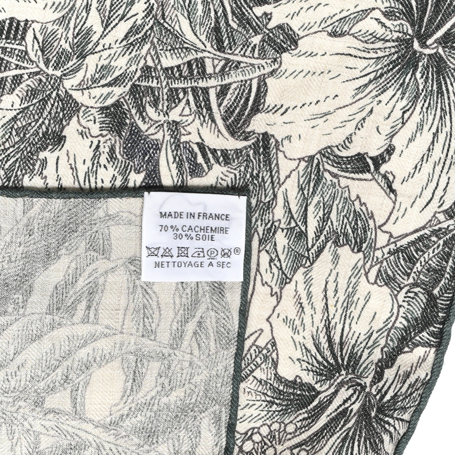 Hermes Cashmere Silk All 'Orto Botanico Di Palermo Shawl 140 Vert