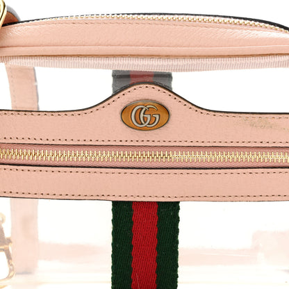 Gucci Vinyl Web Mini Ophidia Transparent Shoulder Bag Perfect Pink 8 of 11