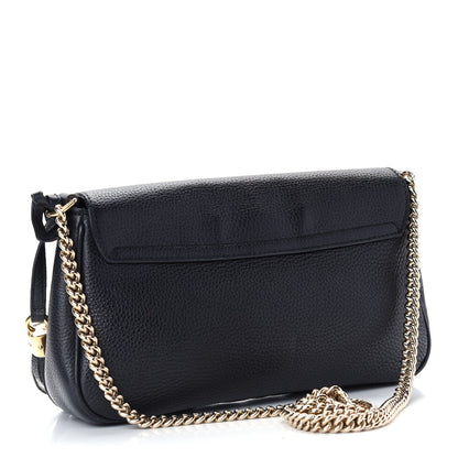 Gucci Pebbled Calfskin Medium Soho Flap Crossbody Black 3 of 11