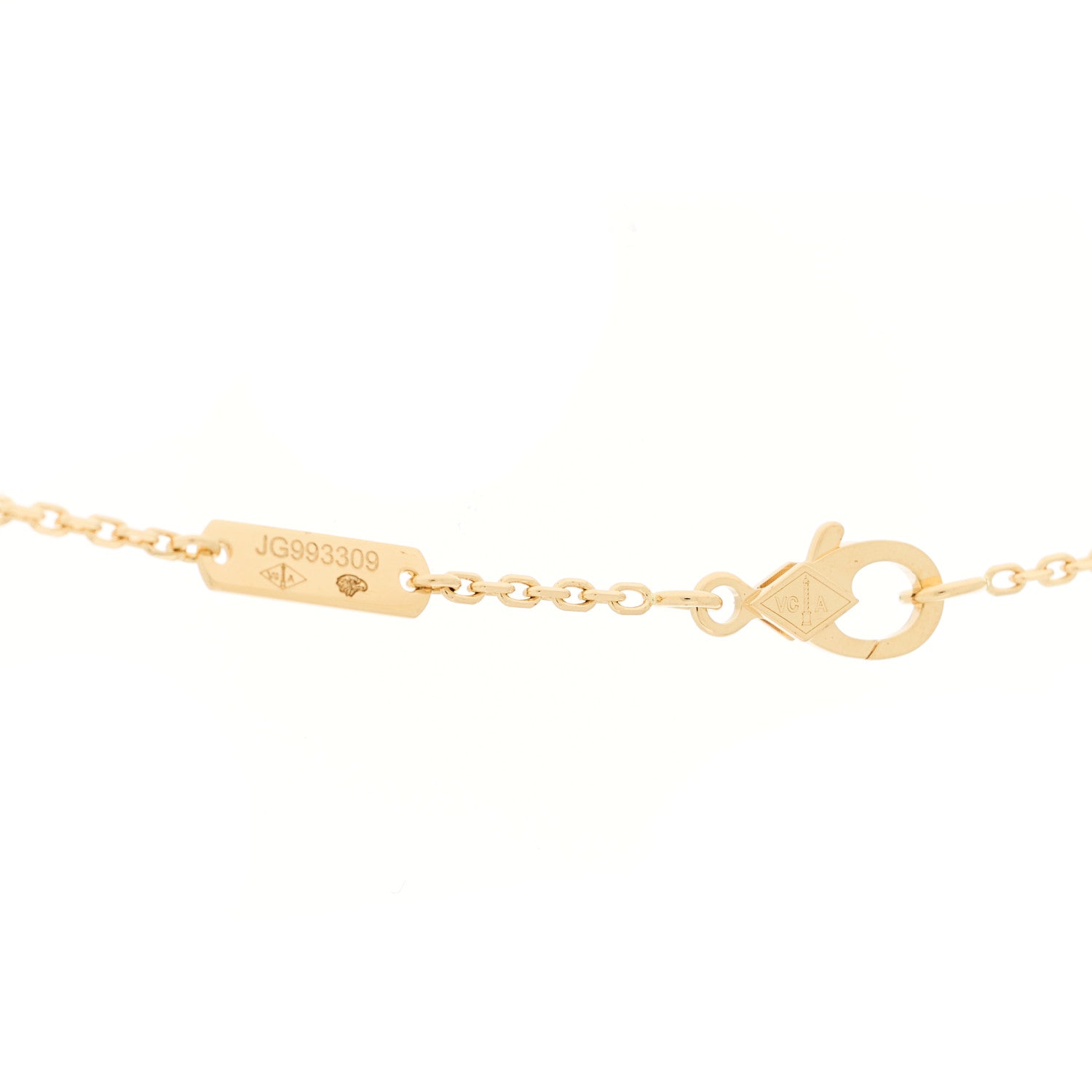 Van Cleef & Arpels 18K Yellow Gold Black Onyx Vintage Alhambra Pendant Necklace 5 of 6