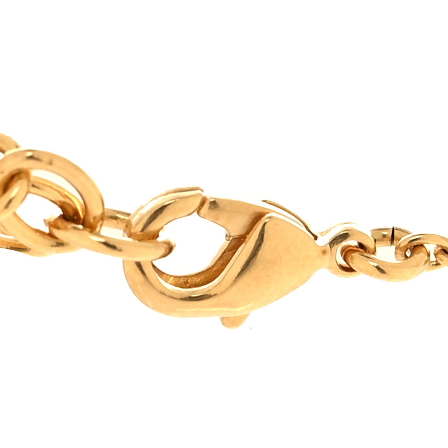 Metal CD Logo Necklace Gold